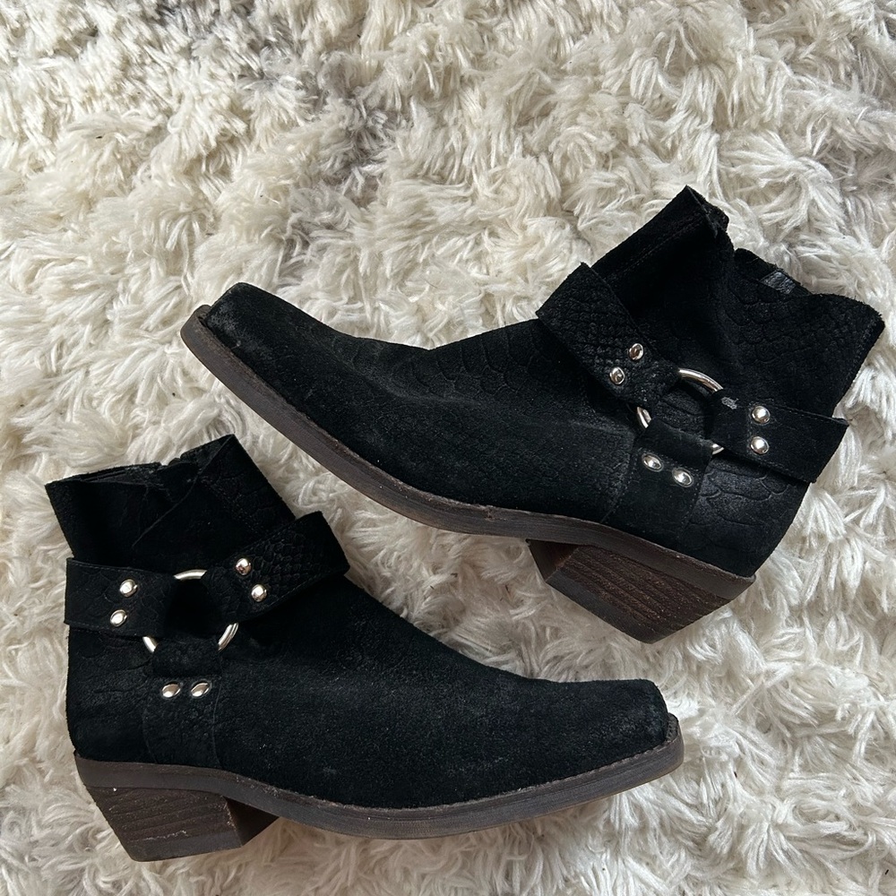 ☀️3/$25 Free People Jeffrey Campbell Fairfax Western Boot black snake print 8 - Picture 2 of 8